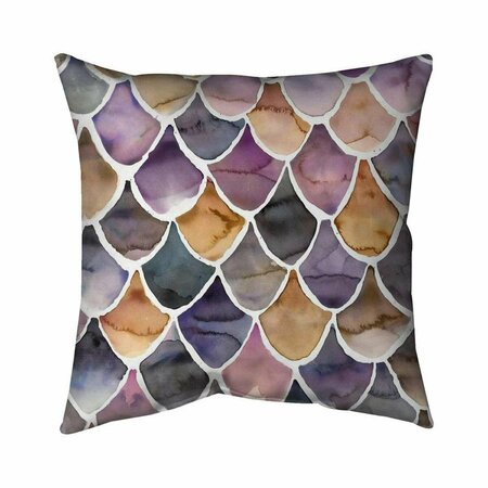 BEGIN HOME DECOR 26 x 26 in. Purple Like A Mermaid-Double Sided Print Indoor Pillow 5541-2626-PA6